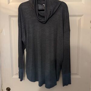 LuLaRoe Gray Knit Aubrey cowl neck Top